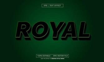 Royal text effect with green background vector