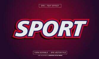sport text effect with red style vector