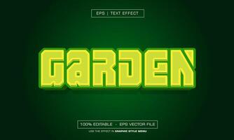 garden text effect with green style vector