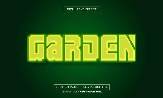 garden text effect with green style