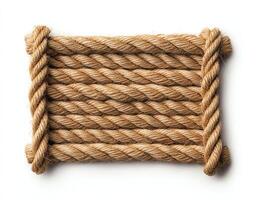 This image features a textured arrangement of natural jute rope, showcasing intricate patterns and warm tones, perfect for design projects or rustic decor themes. photo