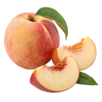 Peach with Slices isolated on transparent background png