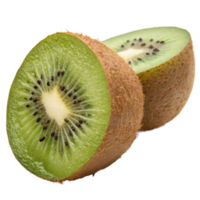 Half Sliced kiwi isolated on transparent background png