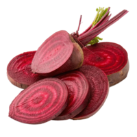 Sliced Fresh juicy Beetroot isolated on transparent background png