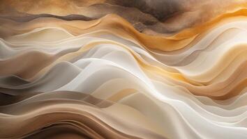 Abstract waves in the desert with a sun shining photo