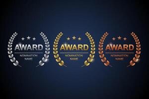 laurel wreath element. Suitable for award and certificate design element. vector