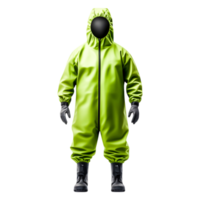 Bright Green Protective Suit Designed for Hazardous Environments png