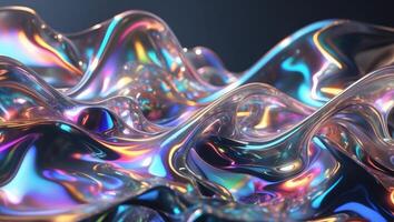 A colorful and vibrant abstract geometry design featuring captivating glass effects. photo