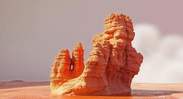A rock formation made out of sand and dirt photo