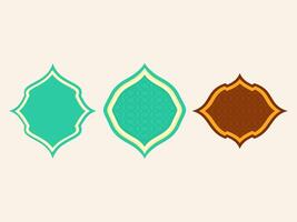 Set of Islamic shape window frames vector
