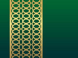 Islamic Ornament Pattern Green and Gold Texture vector
