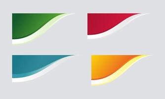 Gradient Wave Corner Border vector