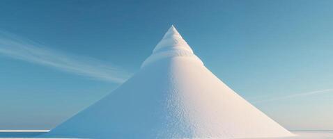 A snow cone is sitting on top of a hill photo