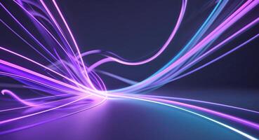 Abstract light trails on a dark background photo