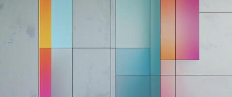 A colorful abstract wall with a few different colors photo