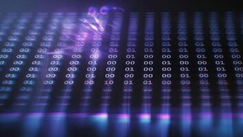 A computer screen with many numbers and letters photo