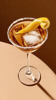 Refreshing limoncello lemon drop martini served on a warm afternoon with citrus garnish photo