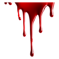 Red Liquid Dripping from Surface on png