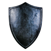 Glossy Black Shield with Smooth Surface for Medieval Themes and More png