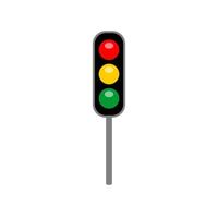 Traffic light isolated on white background vector