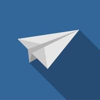 Flat design style paper airplane image illustration vector