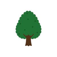 Flat design style tree isolated on white background vector