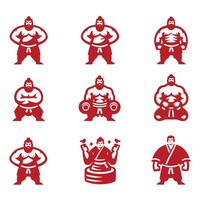 The Eternal Yokozuna Sumo Wreseler Collection Logo vector