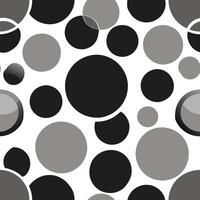 Seamless pattern of simple monochrome circles digital design graphic art minimalist style abstract viewpoint modern concept vector