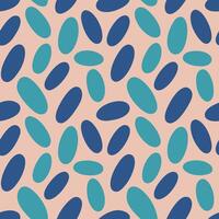 Seamless scattered ovals pattern design vibrant color palette graphic art digital environment abstract viewpoint vector