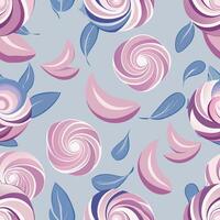 Whimsical floral swirls gentle spring breeze pattern design soft colors aesthetic appeal digital art vector