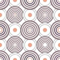 Seamless pattern of concentric circles abstract design digital art modern aesthetic top view visual harmony vector