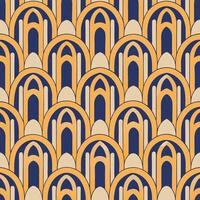 Seamless repeated abstract arch shapes modern design graphic art bold colors top-down view creativity unleashed vector