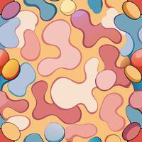Seamless fluid organic blobs abstract art digital creation vibrant environment close-up soft color patterns vector