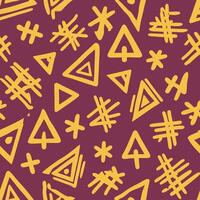 Seamless geometric symbols pattern digital art design creative space warm tones abstract viewpoint unique aesthetic vector