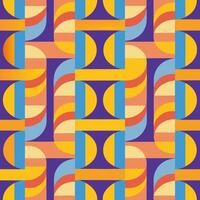 Seamless abstract design pattern featuring curved rectangles creative graphic art colorful environment modern aesthetic vector