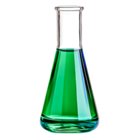 groen vloeistof wetenschap experiment in laboratorium fles voor chemie gebruik png