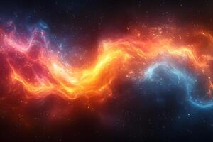 Vibrant Cosmic Nebula Abstract Space Art for Digital and Print Design photo