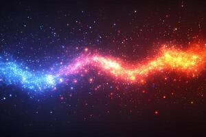 Abstract Cosmic Energy Wave of Colorful Nebula in Deep Space photo