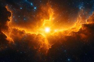 Stellar Nebula Luminescence in Deep Space photo