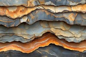 Layered Geological Formations with Natural Sedimentary Patterns for Artistic Prints photo