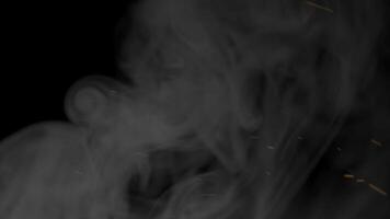 Smoke on Black Background Animation, 2D Motion Background, Glowing Smoke Effect, 4K Smoke Motion Graphics video
