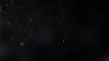 Snow Falling on Black Background, Particle Animation, Motion Background, 2D Snowfall Effect, 4K Animation video
