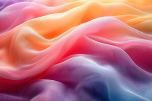 Abstract Colorful Fabric Waves - Vibrant Texture for Design and Decor photo
