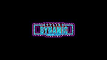 Dynamic Text Neon Light Effect Animation, Glowing Neon Text, 2D Motion Graphics, 4K Neon Typography video