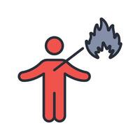 inflammation icon color vector