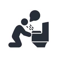 vomiting icon color vector