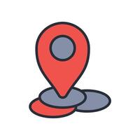 map marker icon color vector