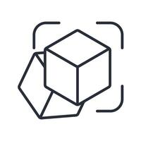 Object detection icon.Editable stroke.linear style sign for use web design,logo.Symbol illustration. vector