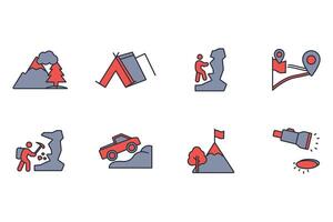 Climbing icon color vector