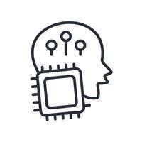 Humanoid icon.Editable stroke.linear style sign for use web design,logo.Symbol illustration. vector